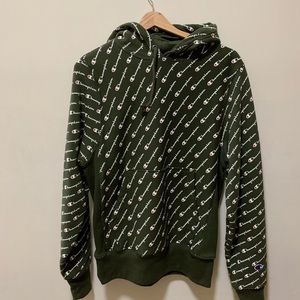 CHAMPION olive green hoodie